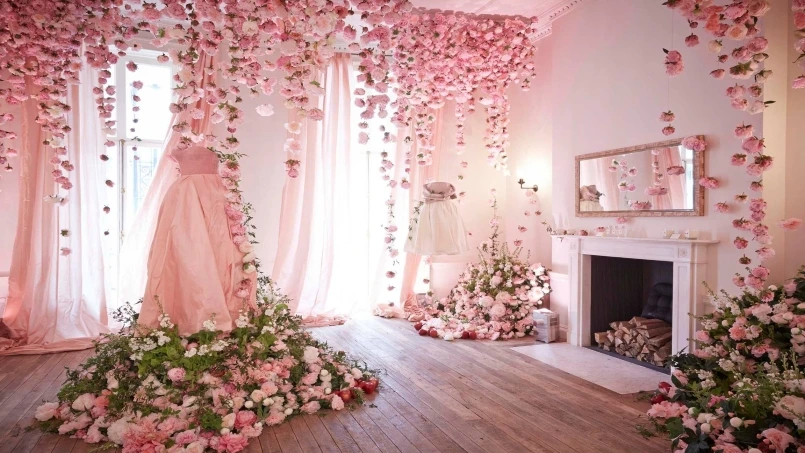 گل برای طراحی دکور اتاق عروس