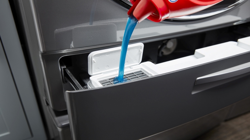 محل قرار گیری مایع لباسشویی در ماشین لباسشویی سامسونگ