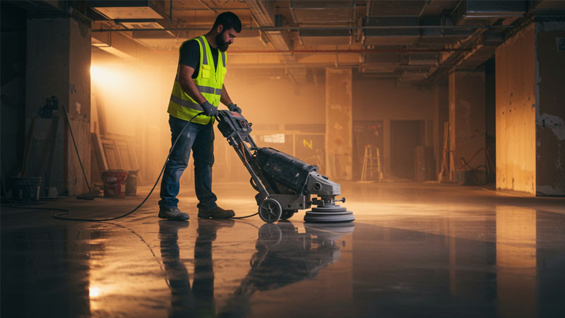 خدمات حرفه‌ای کفسابی بتن