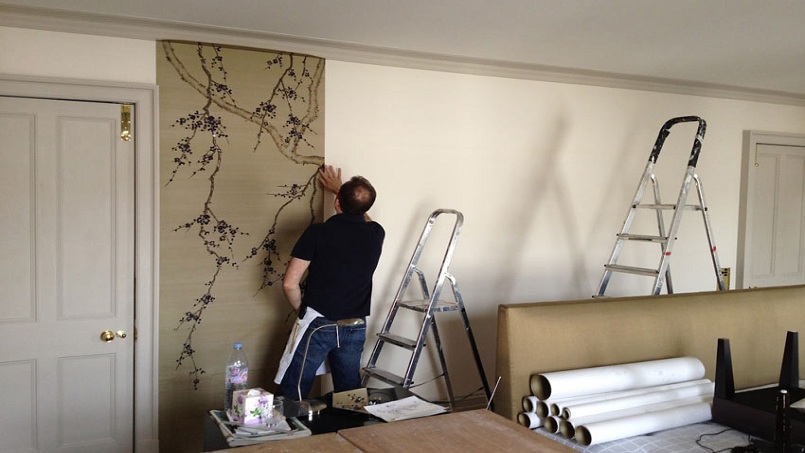 نصب کاغذ دیواری روی انواع سطوح