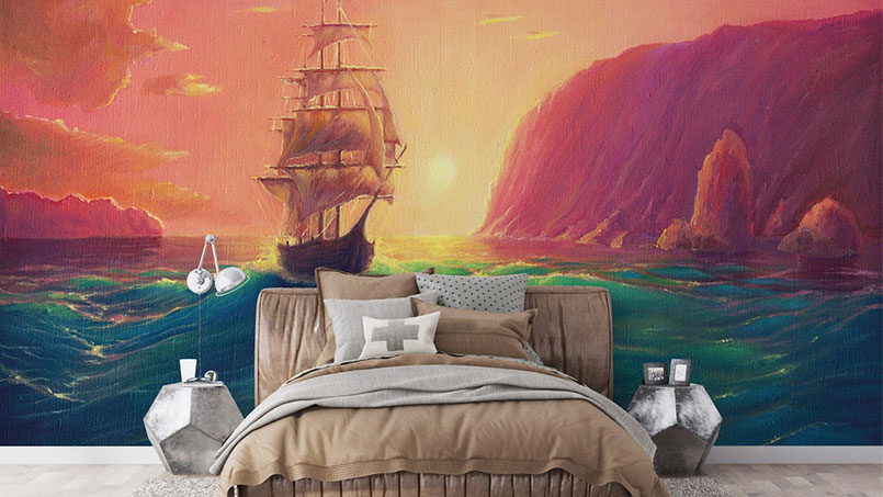 نقاشی سه بعدی در اتاق خواب