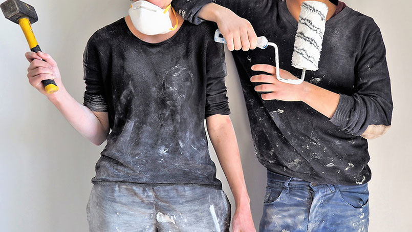 خطرات شغل نقاشی ساختمان