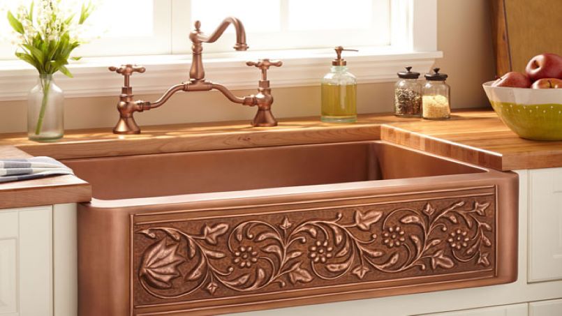 نظافت سینک مسی