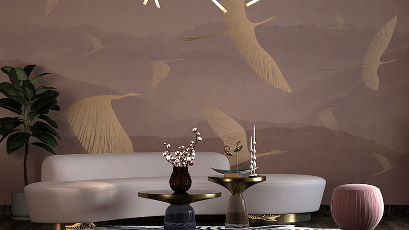 تنوع طرح در کاغذ دیواری و رنگ